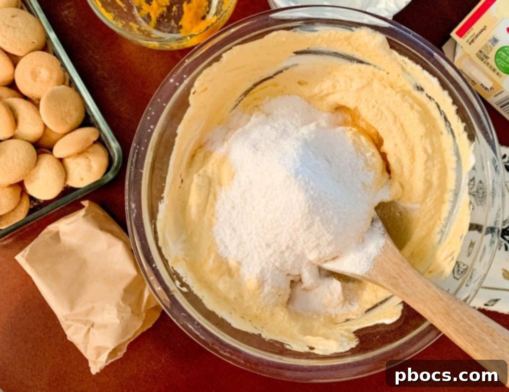 Adding cheesecake pudding mix to pumpkin dip for thickening