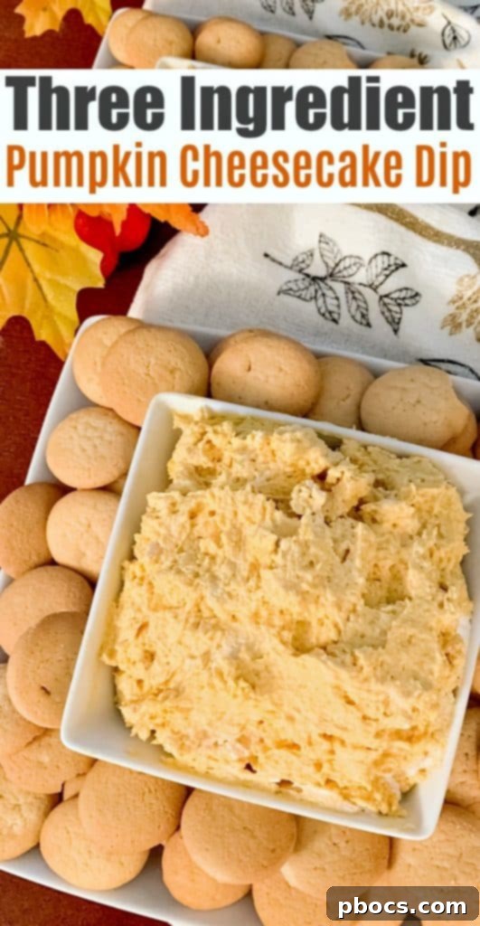 Easy Pumpkin Cheesecake Dip Recipe Pin