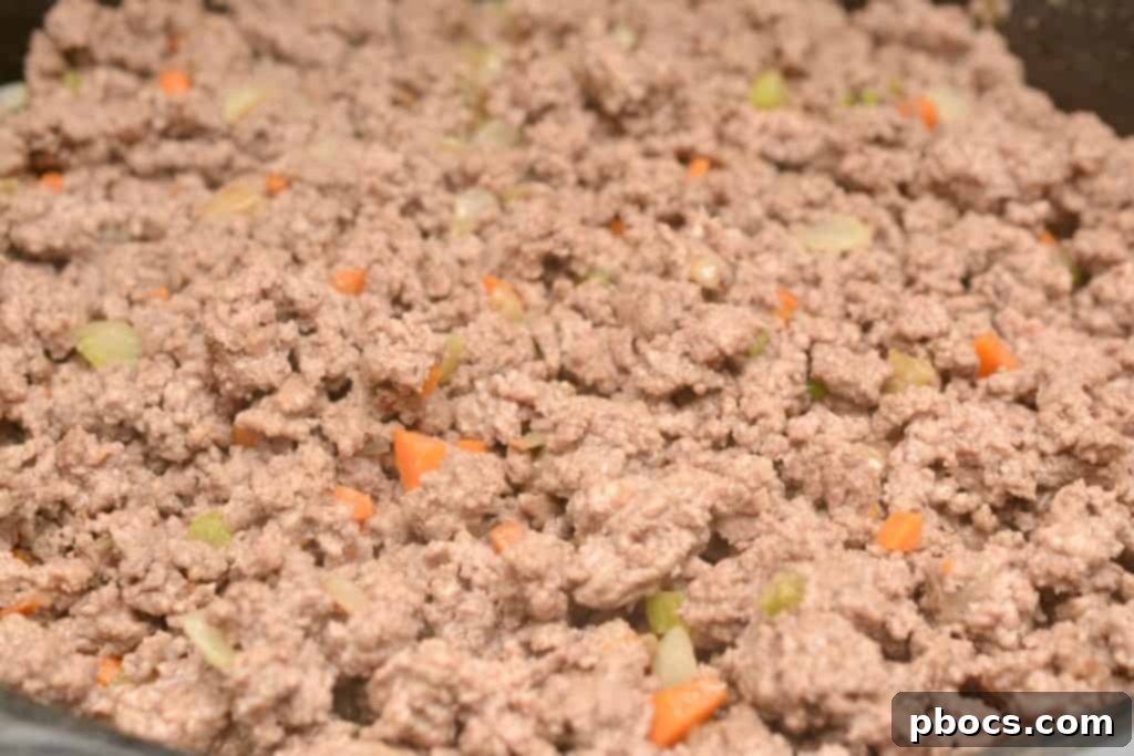 Draining excess grease from browned ground beef