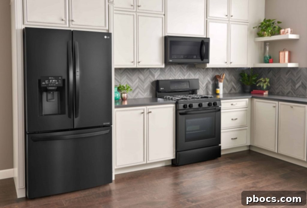 Sleek Stylish LG Matte Black Kitchen 2 Sleek and Stylish LG Matte Black Kitchen Appliances