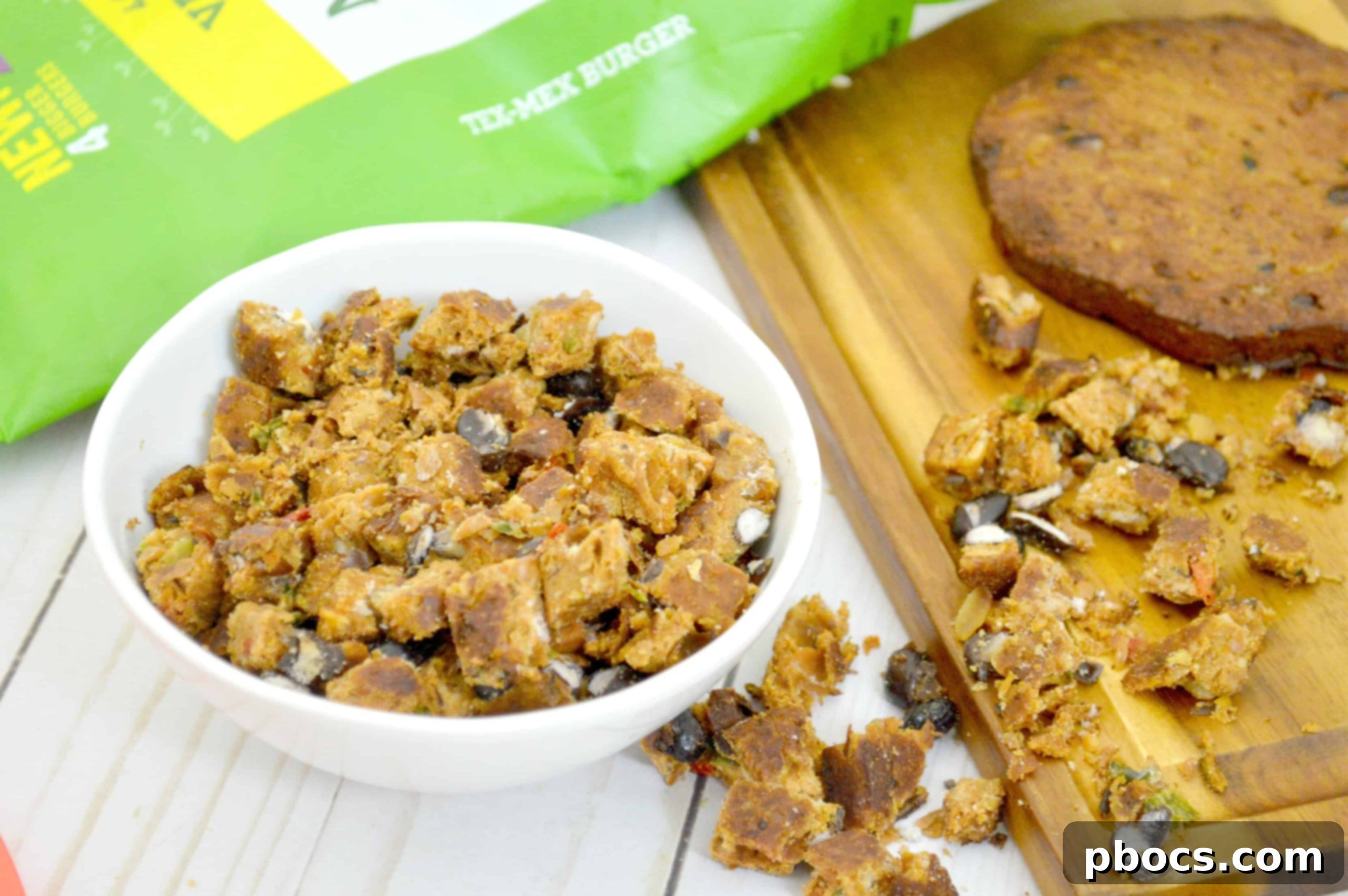 Gooey Tex-Mex Fiesta Bake 5 Layering cauliflower rice and burgers