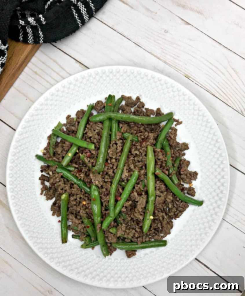 Keto Ground Beef and String Beans