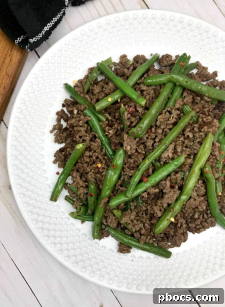 Keto Ground Beef and String Beans