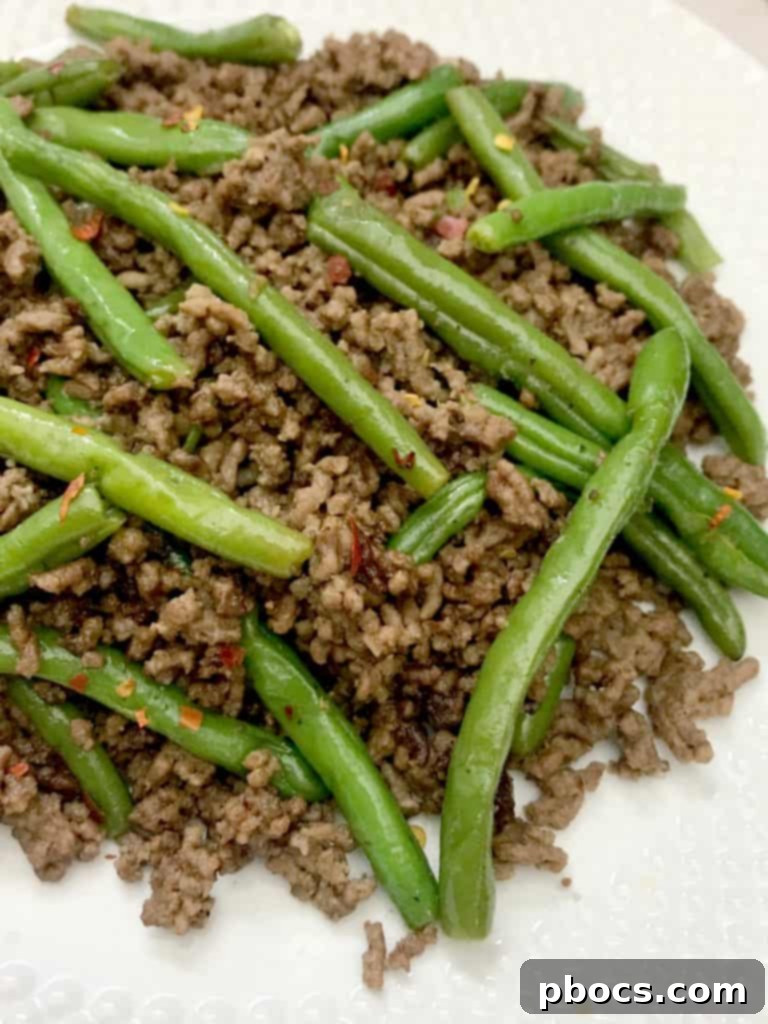 Keto Ground Beef and String Beans