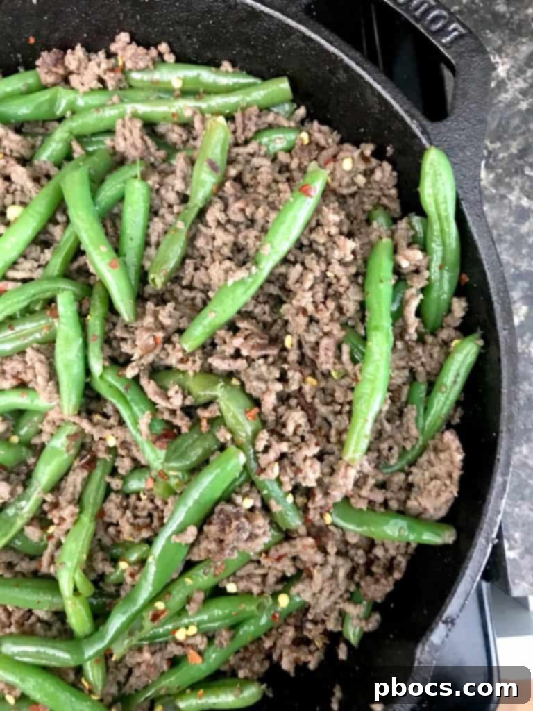 Keto Ground Beef and String Beans
