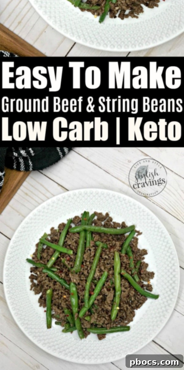 Keto Ground Beef and String Beans