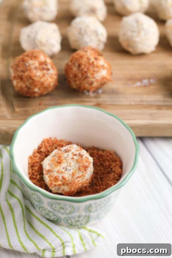 Forming cream cheese balls