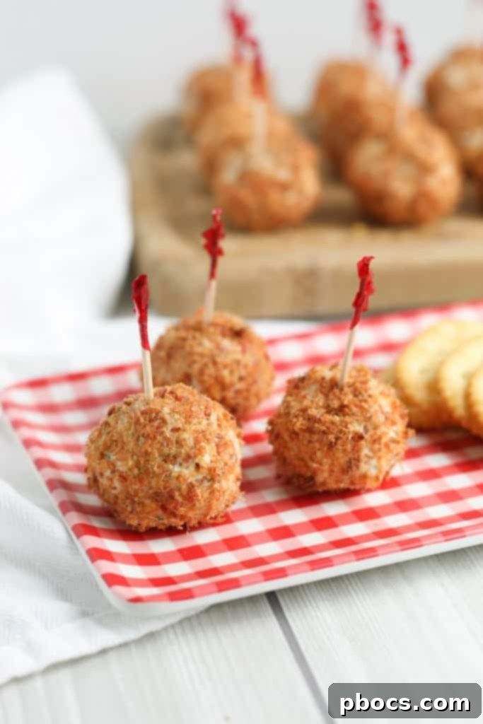 Bacon Cheeseball Bites chilling in the refrigerator