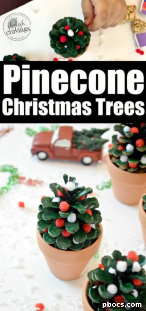 Pinecone Christmas Trees Pinterest Pin