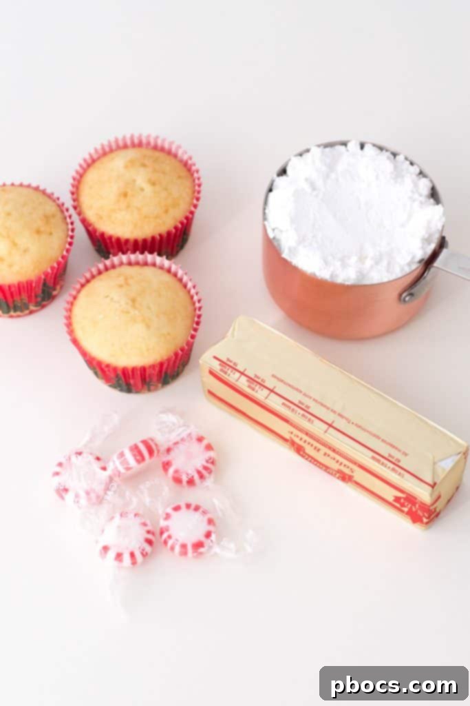Effortless Peppermint Delights 5 Ingredients for Peppermint Buttercream Frosting Arranged