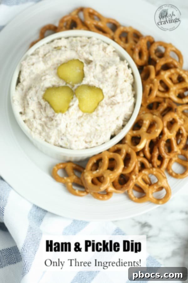 Quick Creamy Ham and Pickle Dip 2 Easy Ham & Pickle Dip