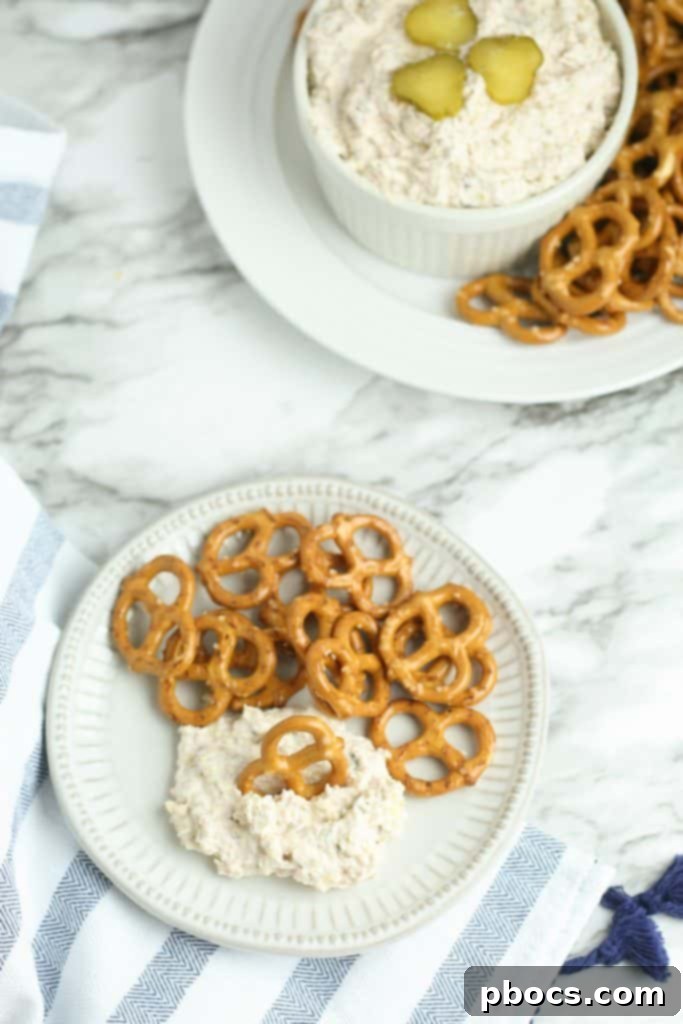 Quick Creamy Ham and Pickle Dip 3 Easy Ham & Pickle Dip