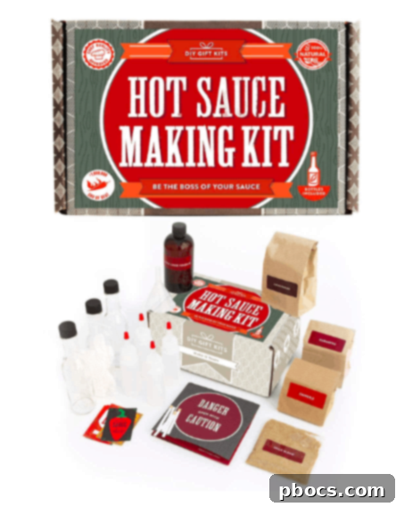Hot Sauce Kit, a unique DIY gift for sauce lovers to make gourmet hot sauces