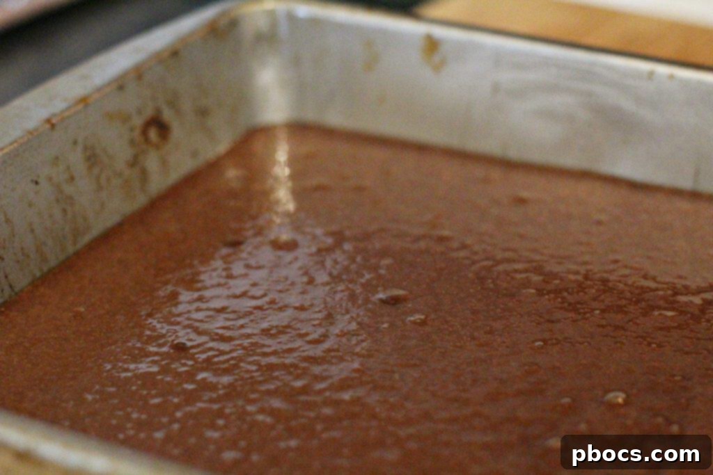 Fudgy Greek Yogurt Brownies 6 Step-by-step image: Mixing the Greek yogurt brownie batter with a hand mixer until it's smooth and well combined.