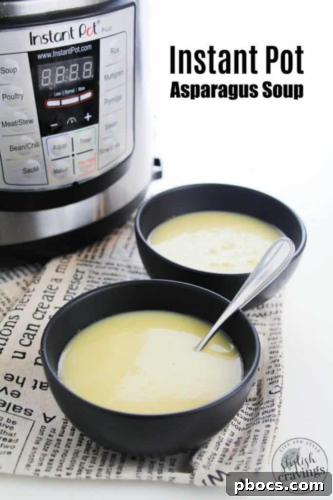 Velvety Instant Pot Asparagus Soup 2 Instant Pot Asparagus Soup