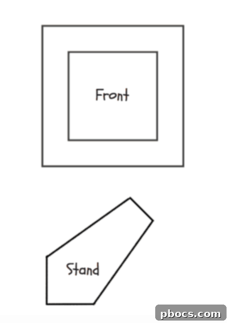 Printable template for Quilled Heart Frame - Page 1