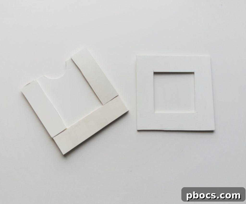 Gluing middle sections to the back of the Quilled Heart Frame