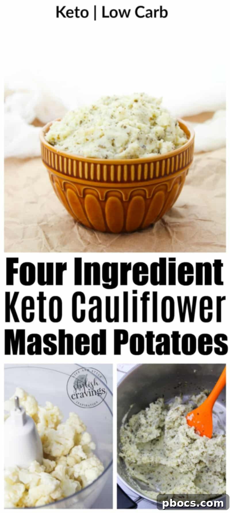 Creamy Keto Cauliflower Mash 9 A large serving of Keto Cauliflower Mashed Potatoes, perfect for meal prepping.