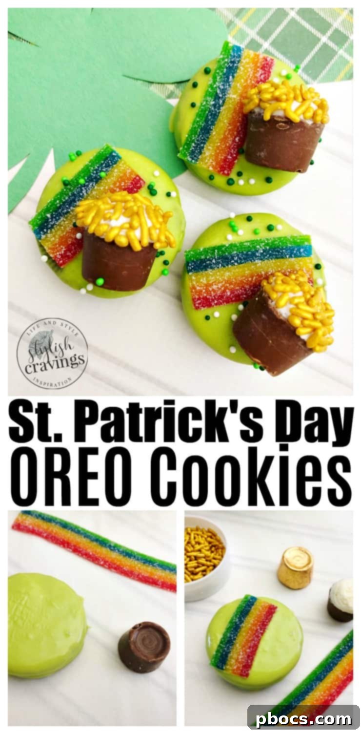 St. Patrick's Day OREO Cookies arranged beautifully, ready for sharing or gifting.