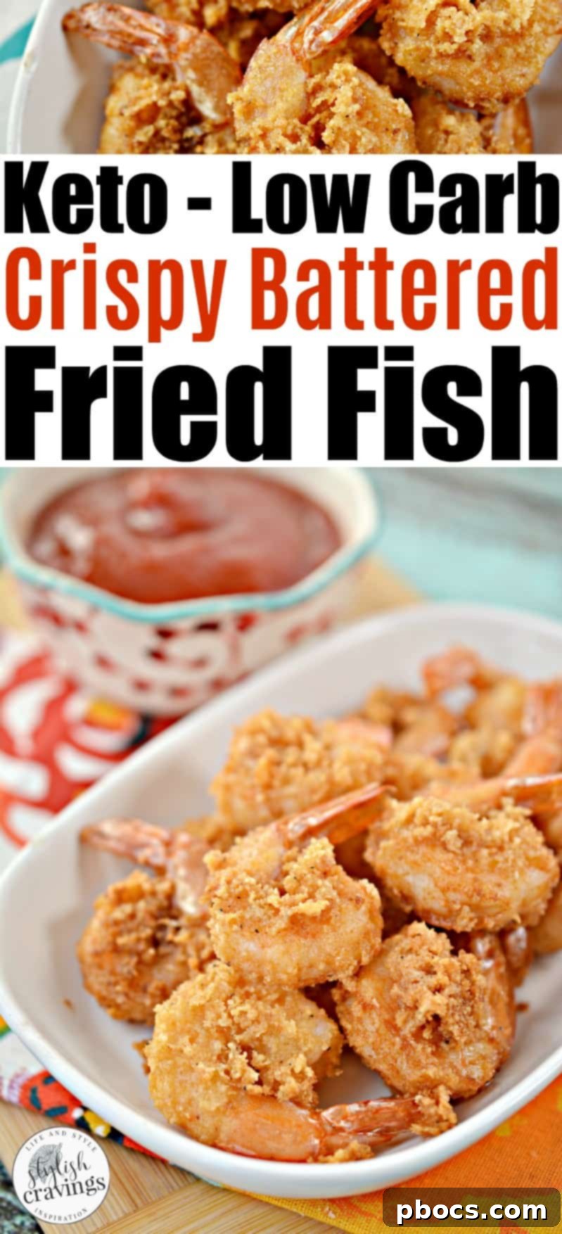 Keto Fried Shrimp Pinterest Pin