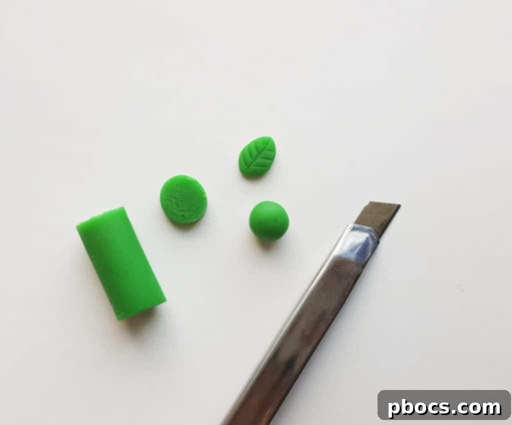 Craft Your Magical Clay Unicorn 8 Making Clay Leaves for Unicorn Decoration