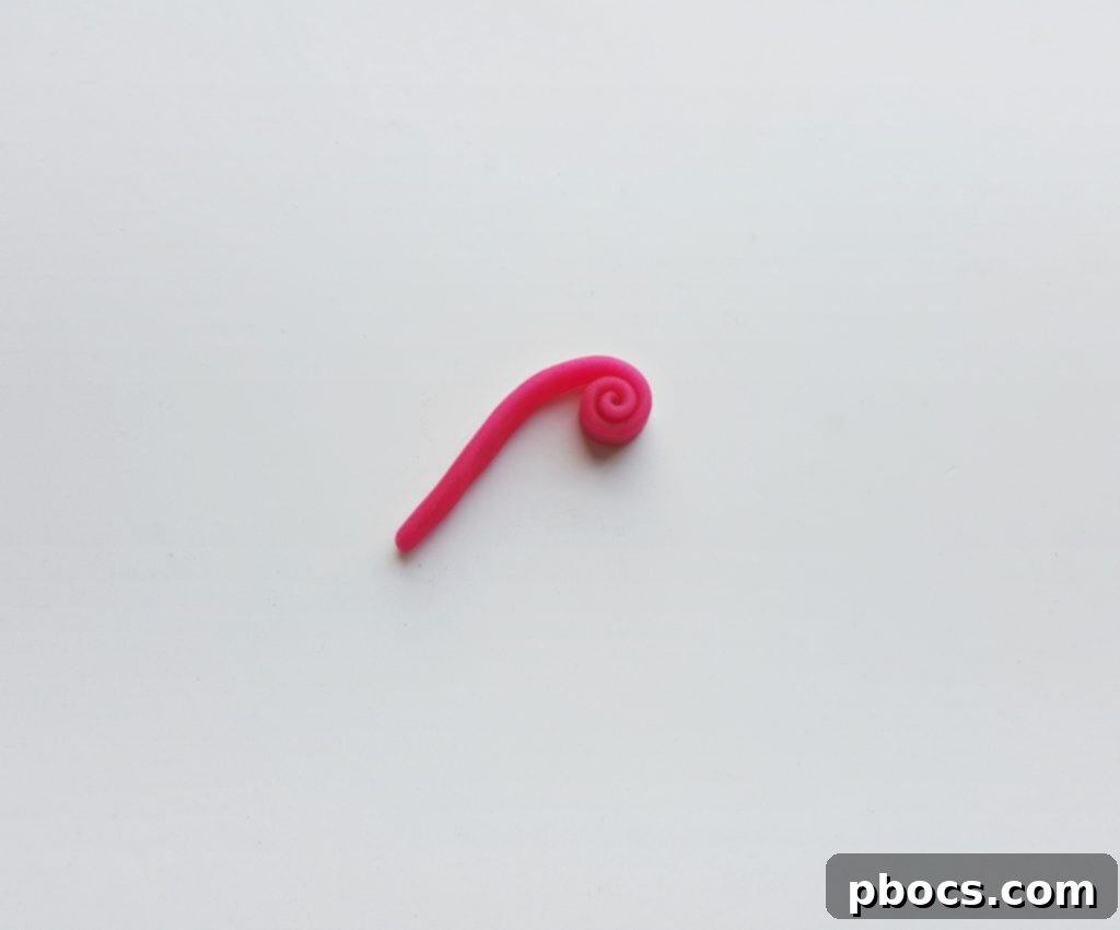 Craft Your Magical Clay Unicorn 10 Rolling Clay to Form a Swirly Flower