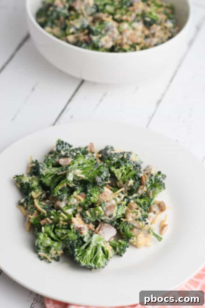 Easy Keto Broccoli Salad with Bacon and Cheddar