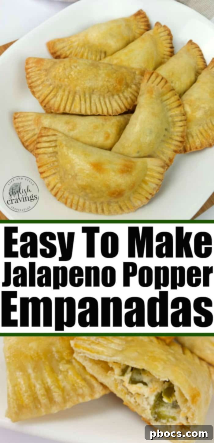 Delicious baked Jalapeno Popper Empanadas ready to be served