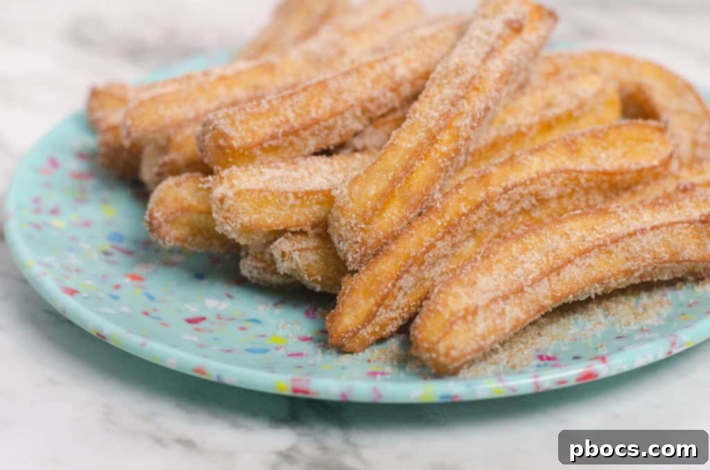 Quick Homemade Churros 7 Churros frying in hot oil