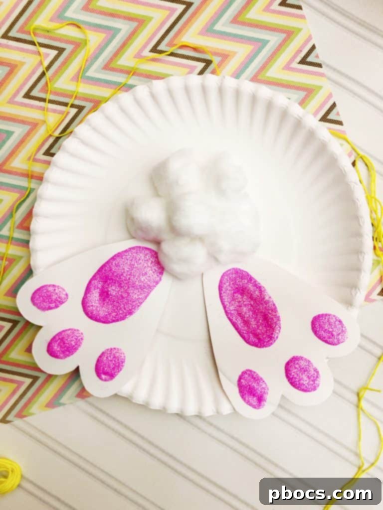 Adorable Paper Plate Bunny Craft 2 Adorable Paper Plate Bunny Butt Craft for Easter Kids Activity