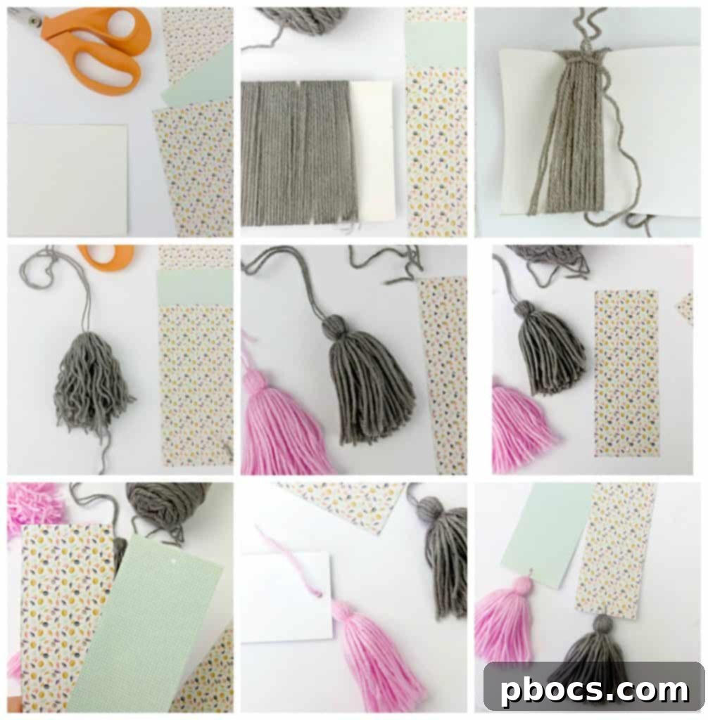 DIY Tassel Bookmark Tutorial and My New Favorite Read 5 DIY Tassel Bookmark instruction step 1