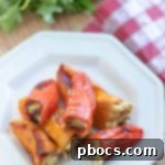 Printable recipe card image for Low Carb Stuffed Sweet Peppers