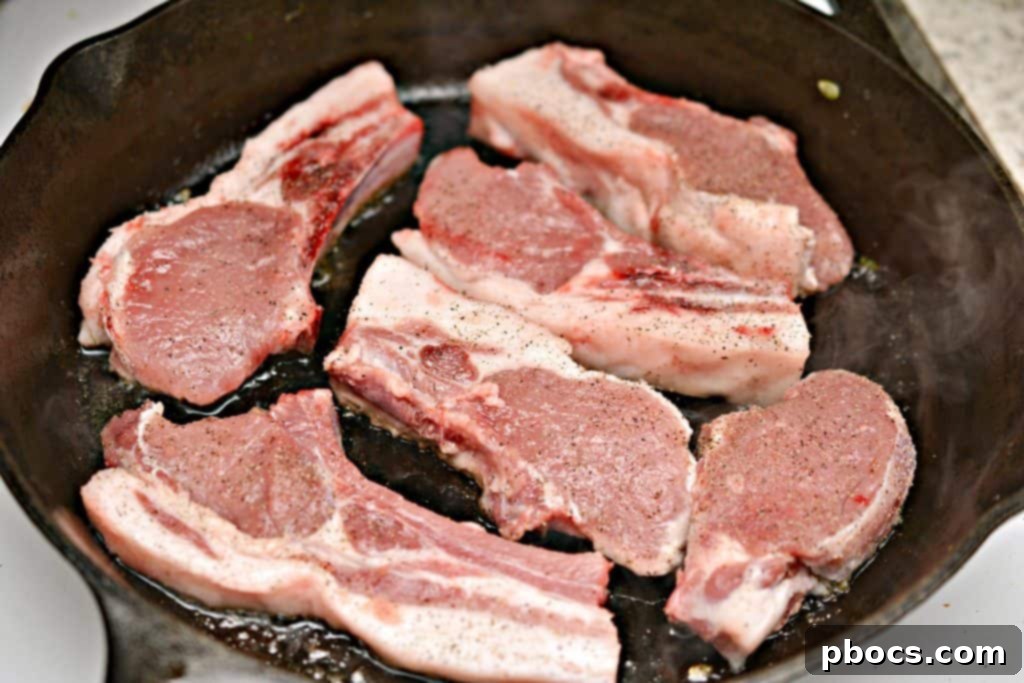 Searing Bone-In Pork Chops for Keto Dinner
