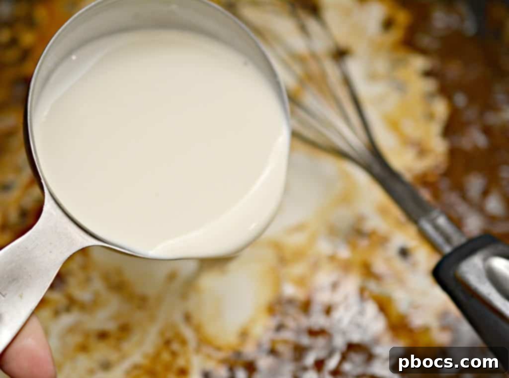 Whisking Creamy Mustard Sauce