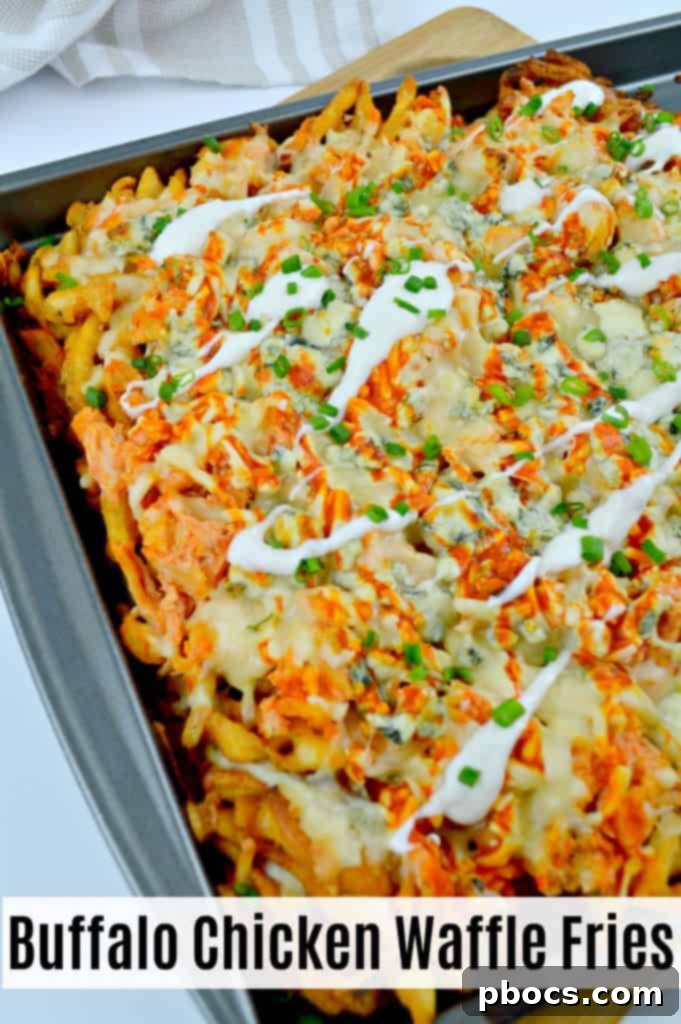 Buffalo Chicken Waffle Fries - Ultimate Game Day Appetizer