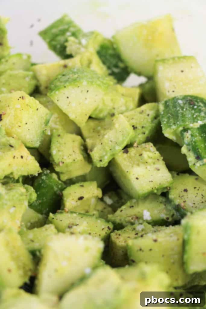 Finished Low Carb Avocado Cucumber Salad ready to serve