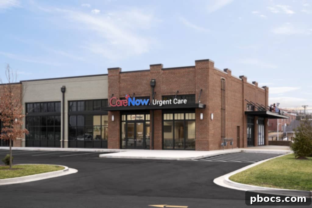 CareNow clinic interior, bright and clean