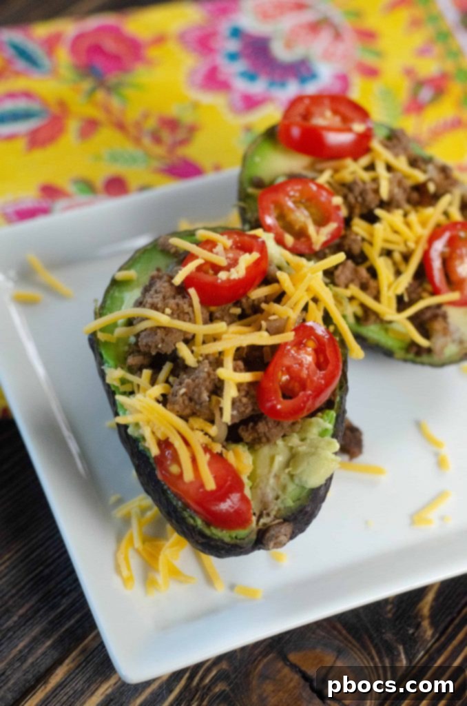 Zesty Low Carb Taco Avocado Boats 3 Preparing Low Carb Taco Stuffed Avocado for a healthy meal