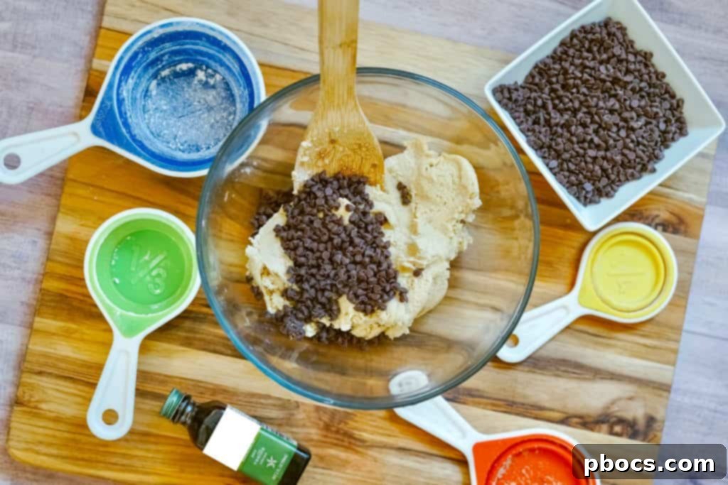 Mixing heat-treated flour into the wet ingredients.