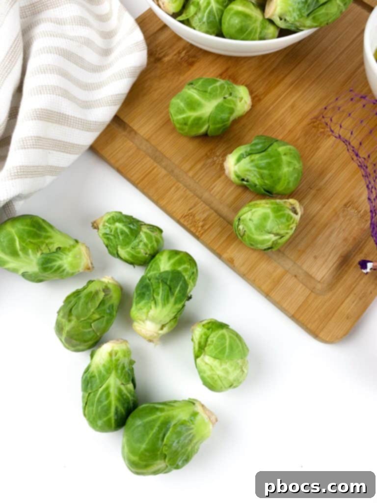Crispy Air Fryer Bacon Brussels Sprouts 4 Prepping Brussel Sprouts and wrapping them with bacon