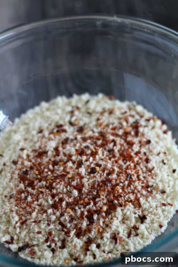 Preparing breadcrumb coating for crab cakes