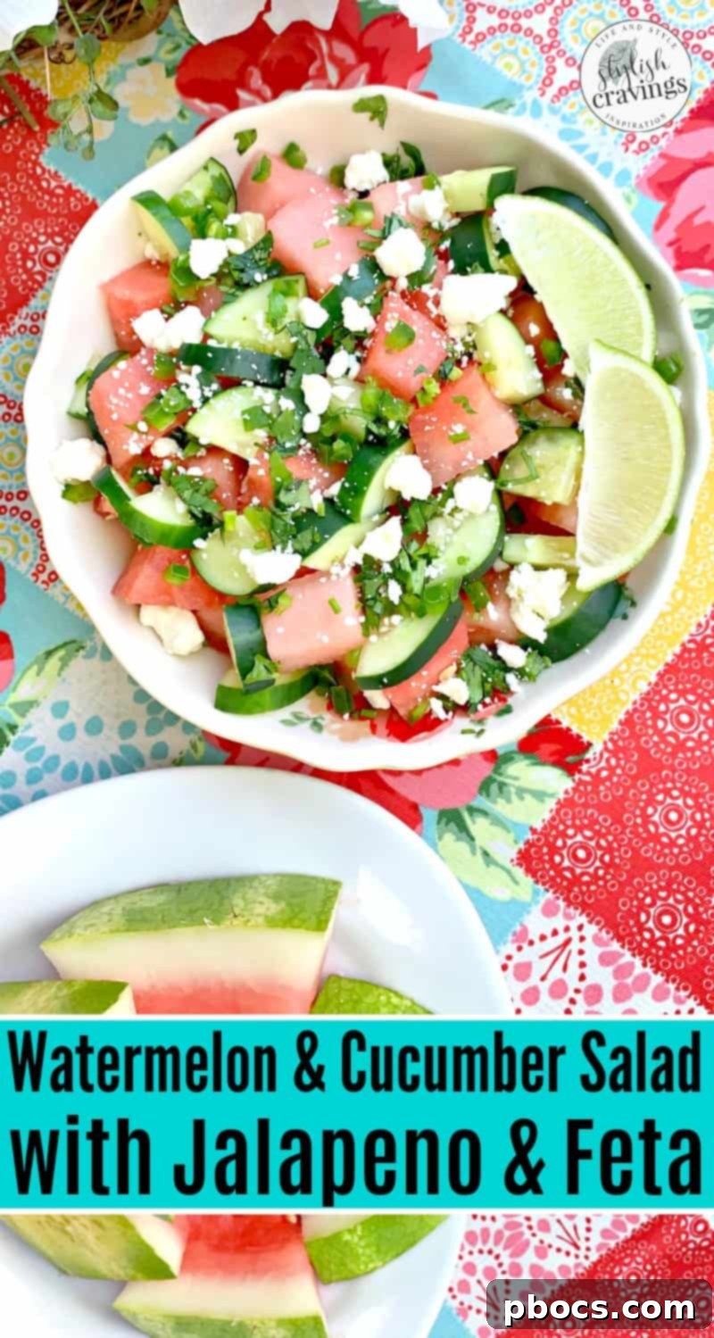 First Cookout with Watermelon Jalapeno Feta Salad 13 Watermelon Jalapeno Feta Salad recipe card with a beautiful, appetizing photo for easy pinning and future reference.