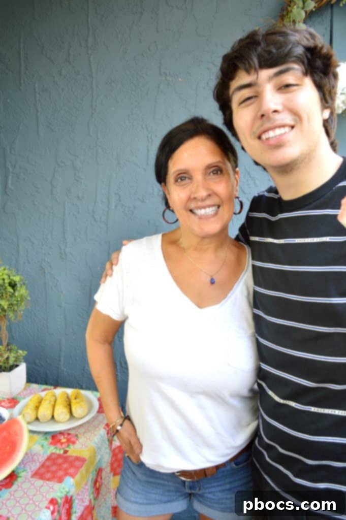 First Cookout with Watermelon Jalapeno Feta Salad 10 Several ears of perfectly grilled sweet corn, adorned with melting butter and seasoning, arranged invitingly on a serving platter.