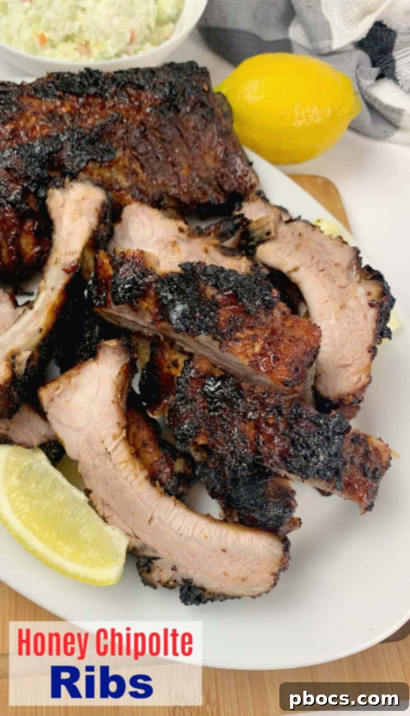 Pin for later: Honey Chipotle Grilled Ribs recipe image