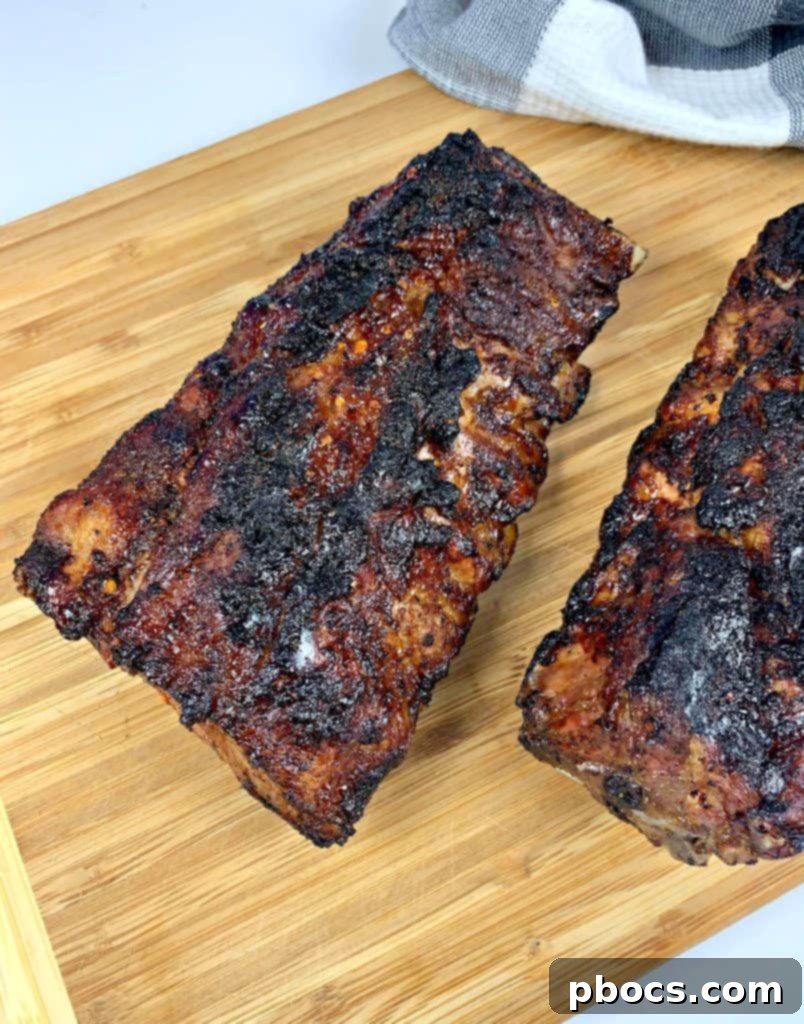 Perfectly grilled honey chipotle ribs on the grill