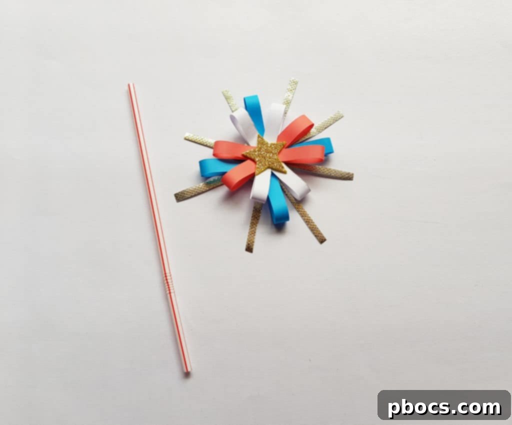 Gathering a straw and white tape or glue for the handle