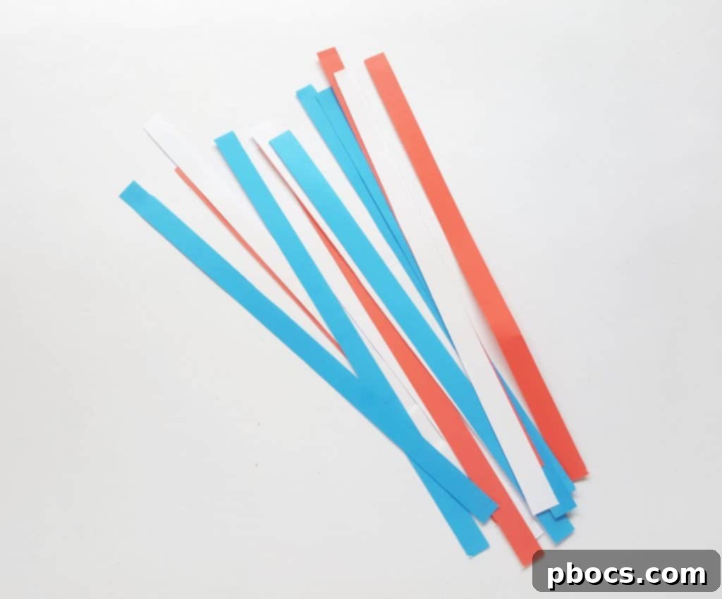 Tracing paper strips with ruler and pencil