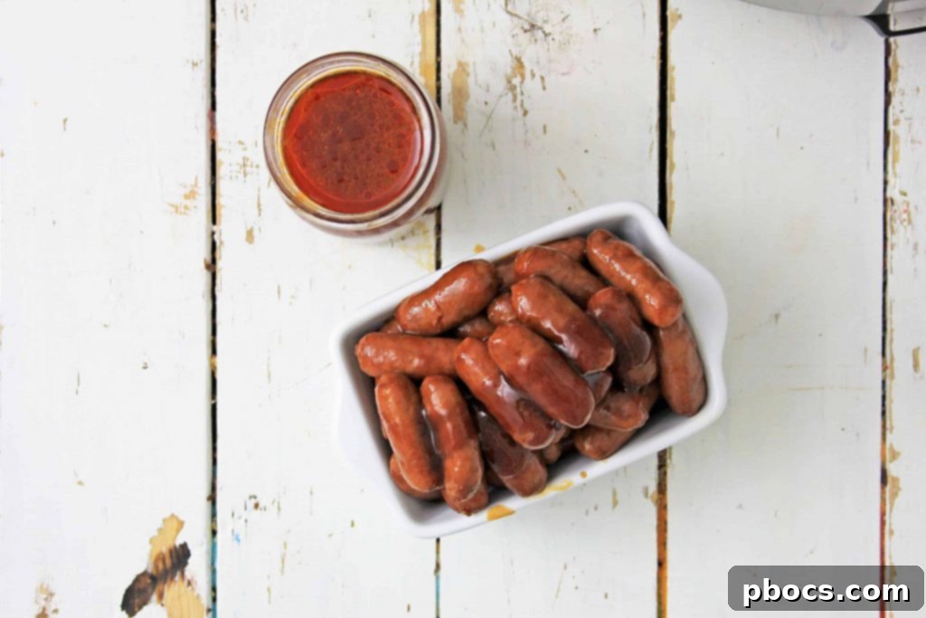 Easy Low Carb Instant Pot Little Smokies 3 Low Carb Little Smokies coated in delicious BBQ sauce