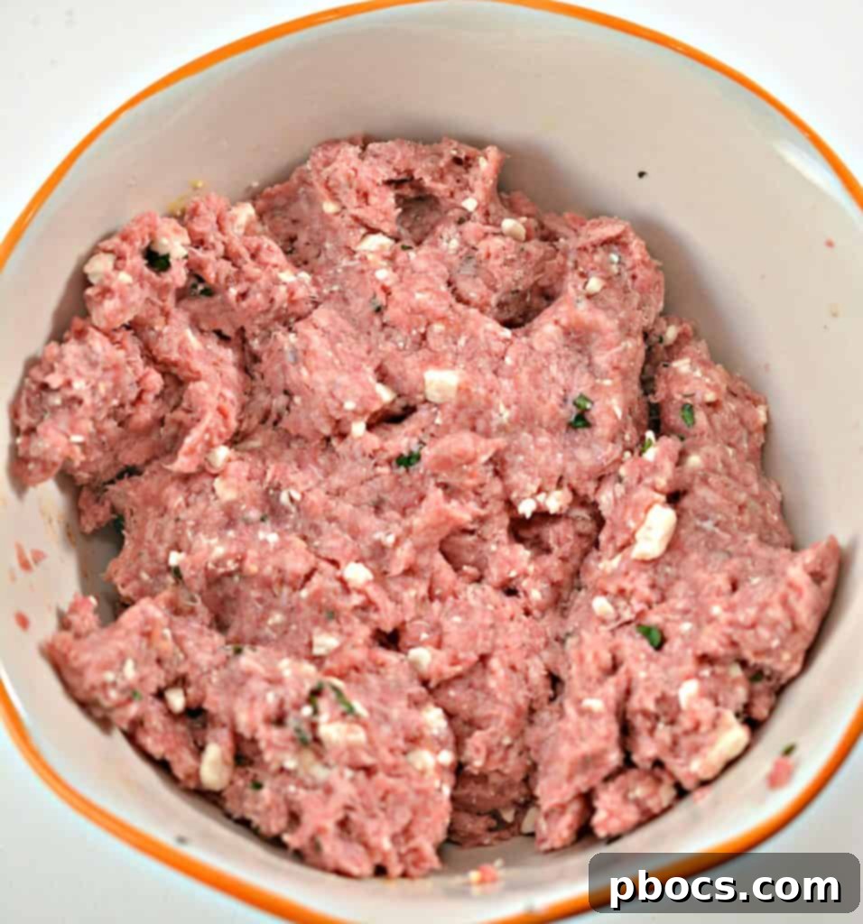 Forming uniform burger patties from the keto feta burger mixture