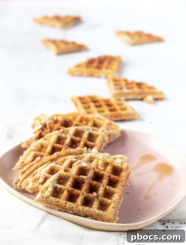 Keto Lemon Poppyseed Waffles